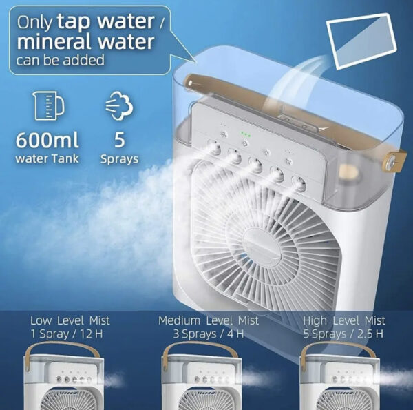 3-in-1 Portable Air Cooler – Breeze, Moisture & Light in One! - Image 6