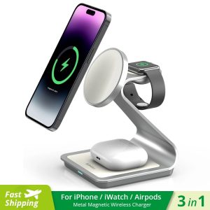 3-in-1 Apple Charging Stand – Magnetic Wireless Charger (30W, iPhone 16/15/14 Compatible)